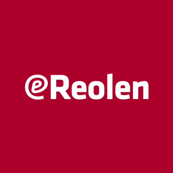 logo på rød baggrund med teksten eReolen