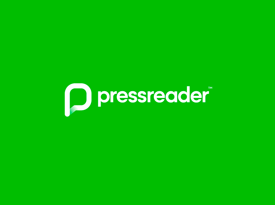 Logo med tom taleboble og teksten Pressreader